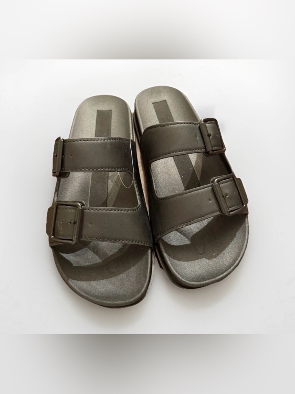 Earthing Double Buckle Slide Sandals Men’s Size 12 EU 45 Black NEW
